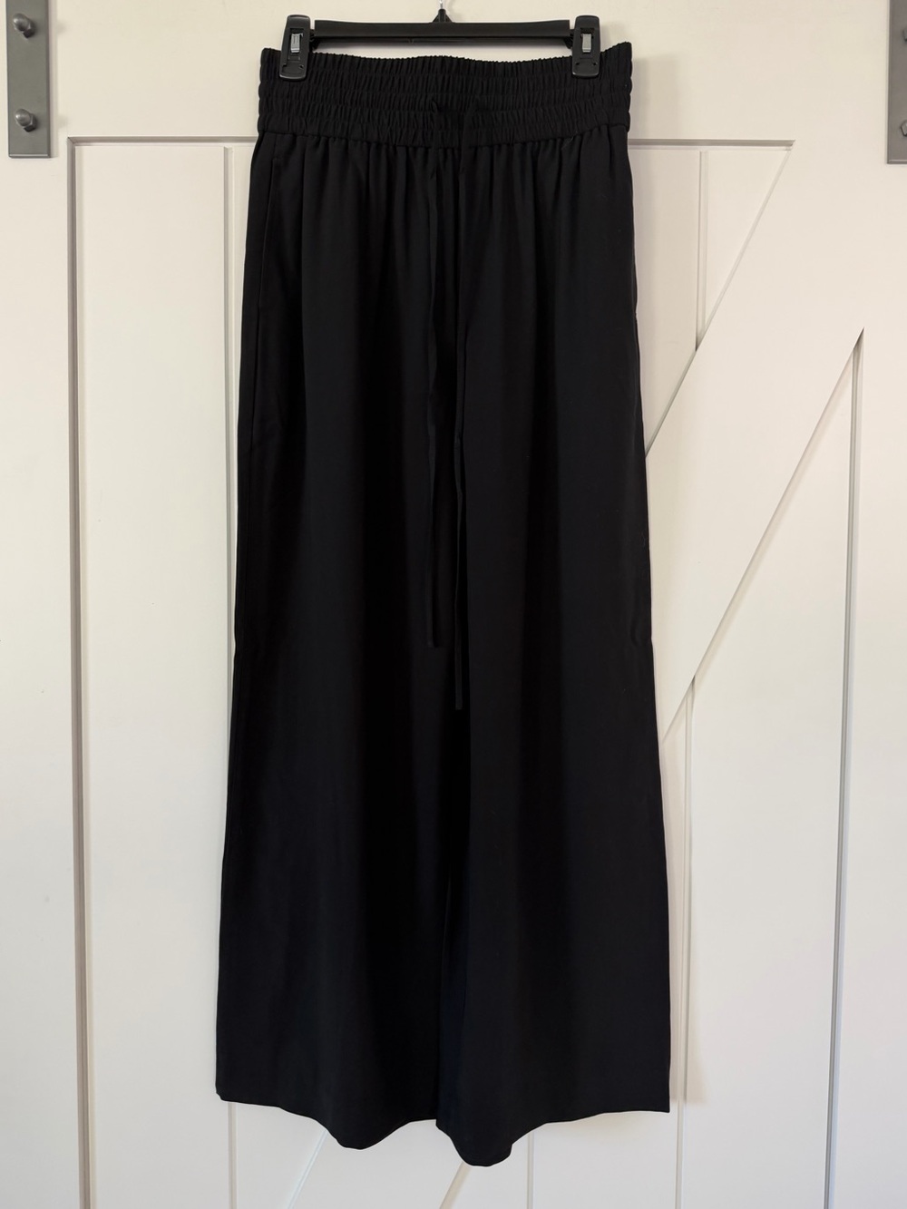 Open Edit Black Drawstring Wide-Leg Palazzo Pants - Picture 2 of 9
